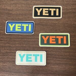 Set of 4 YETI stickers New